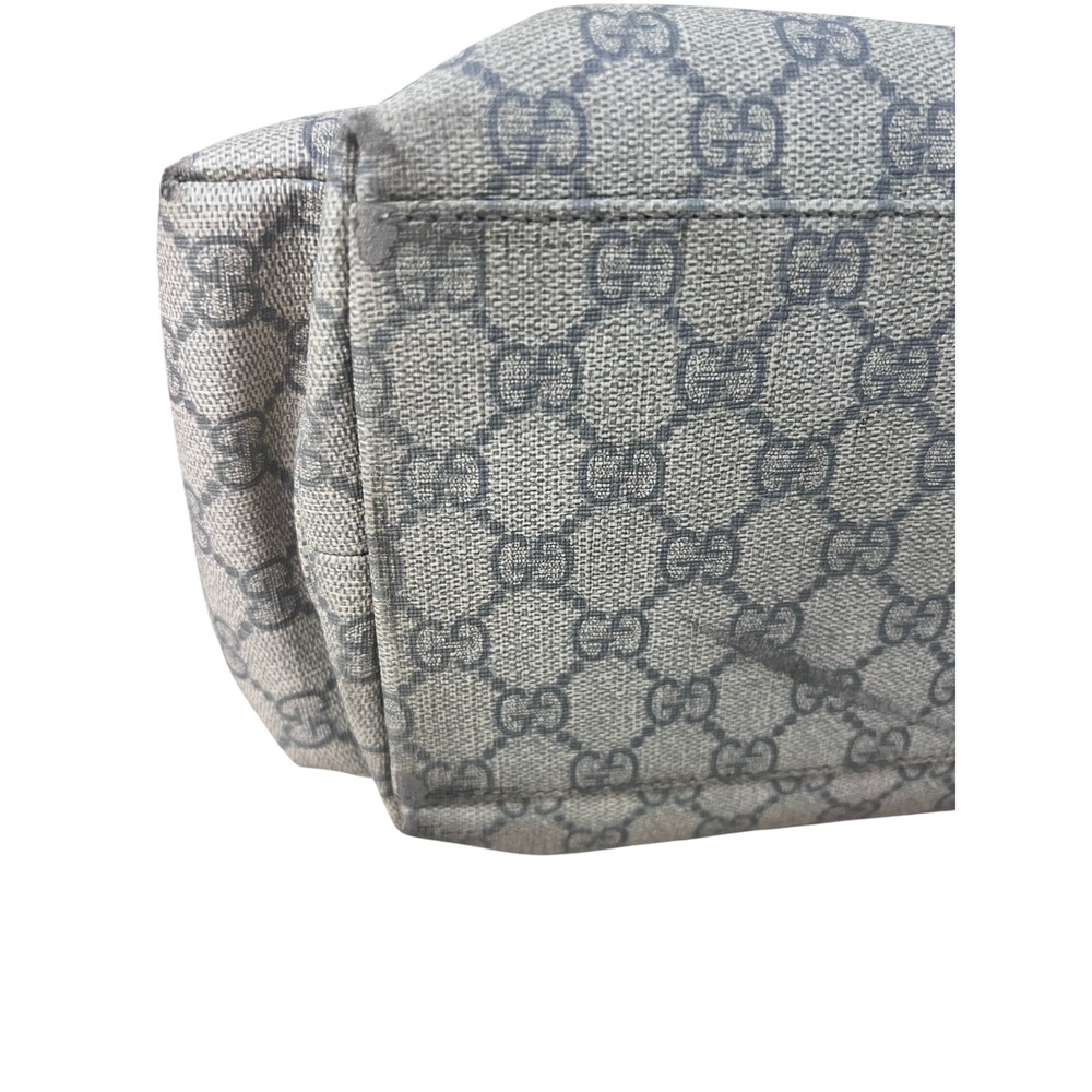 Gucci Diaper Bag Womens Large Beige Gray GG Plus Supreme Excellent Messenger - Picture 10 of 11